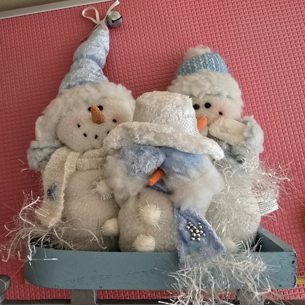 Festive Snowman Trio Decoration Hear No Evil See No Evil Speak No Evil